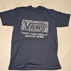 Vans Heather Navy T-Shirt with Checkered Logo